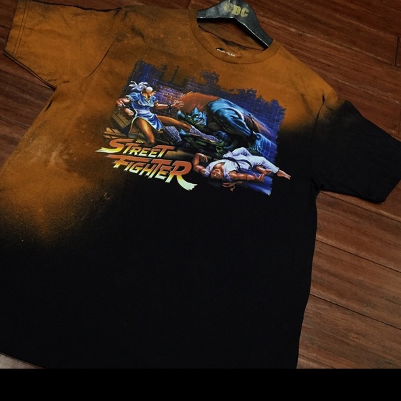 Other - Rare vintage Hand bleached Street fighter t-shirt